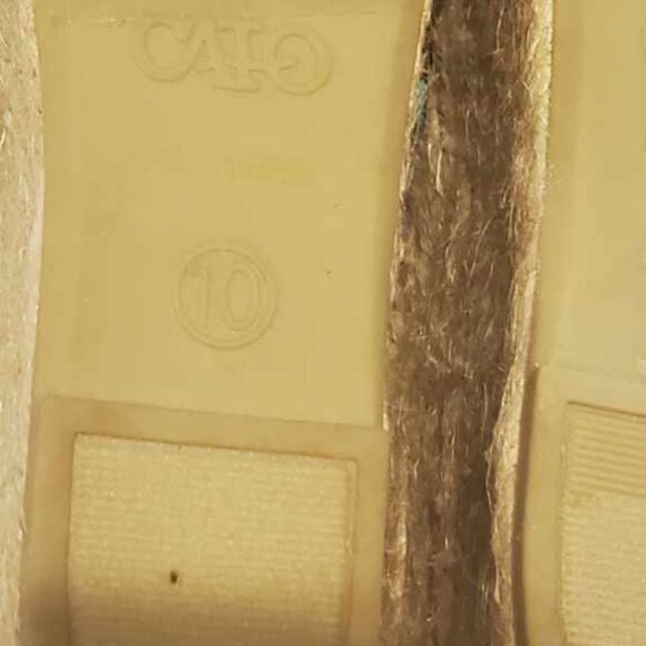 Cato Brown Polka Dot (Brown/Blue) Wedged Heel Sandal Shoes - Size 10 - Picture 7 of 9